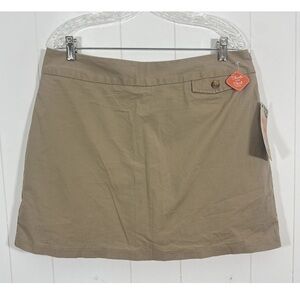 NEW Dockers Womens Size 12 Cotton Blend Kahki Diem Tan Skirt Skorts Waist